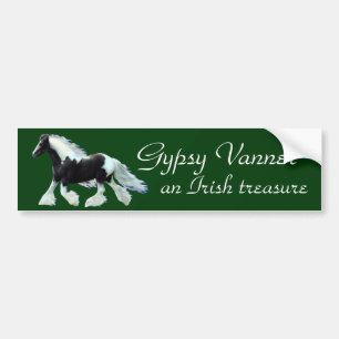 Pegatina Para Coche Gypsy Vanner, un tesoro irlandés