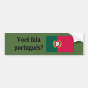 Pegatina Para Coche ¿Hablas portugués? Bandera bf