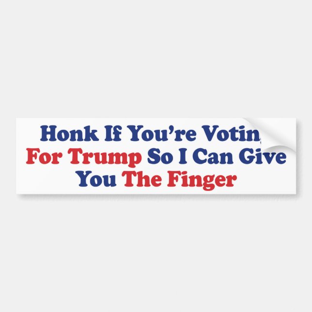 Pegatina Para Coche Hable si vota por Donald Trump contra Trump (Frente)