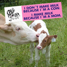 Pegatina Para Coche Hacerme leche porque soy vaca, vegan