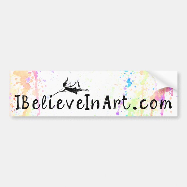 Pegatina Para Coche Hada del arte: IBelieveInArt.com promocional (Frente)