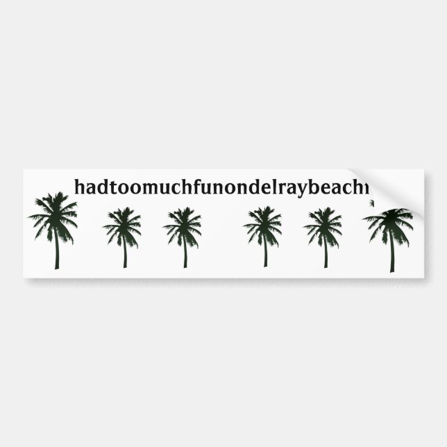 Pegatina Para Coche hadtoomuchfunondelraybeachfl, palmeras negras (Frente)