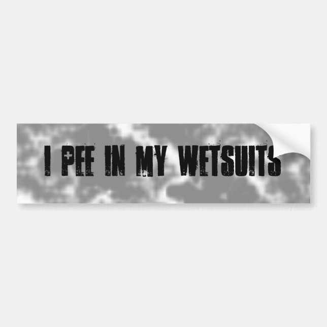 Pegatina Para Coche Hago pis en mis wetsuits (Frente)