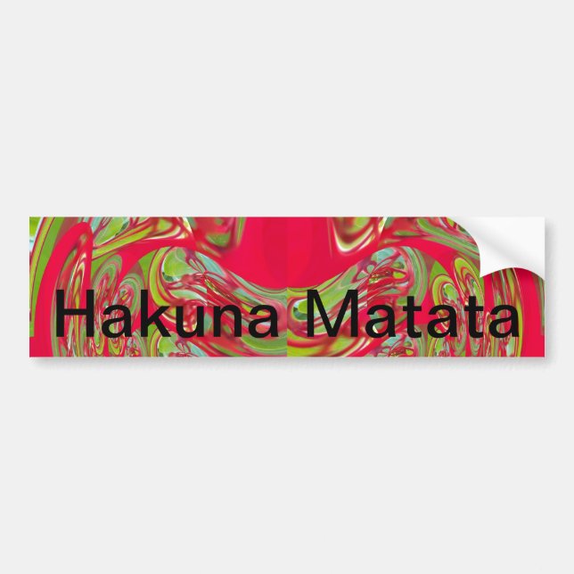 Pegatina Para Coche Hakuna Matata always Customize Product (Frente)
