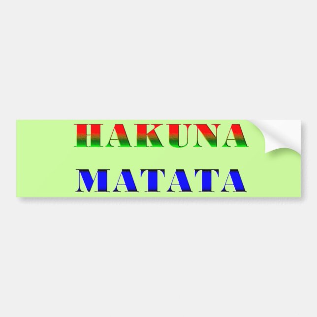 Pegatina Para Coche Hakuna Matata/frase africana para el regalo de (Frente)