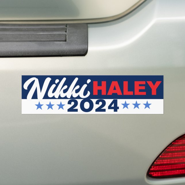 Pegatina Para Coche Haley para el presidente Nikki Haley 2024 (en coche)