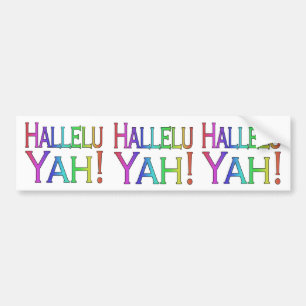 Pegatina Para Coche ¡Hallelu Yah! (arco iris)