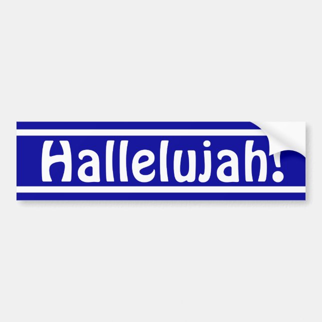 Pegatina Para Coche ¡Hallelujah! (Frente)