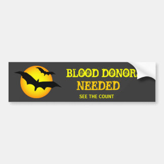 Pegatina Para Coche Halloween echa a los donantes de sangre necesarios