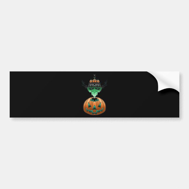 Pegatina Para Coche Halloween Horror Punk Zombie (Frente)