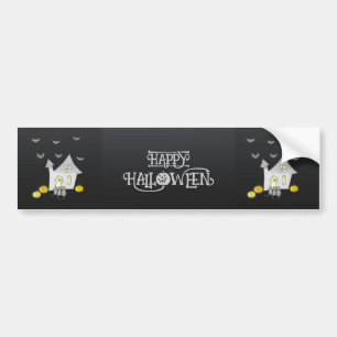 Pegatina Para Coche Halloween House, gatos negros, murciélagos, calaba