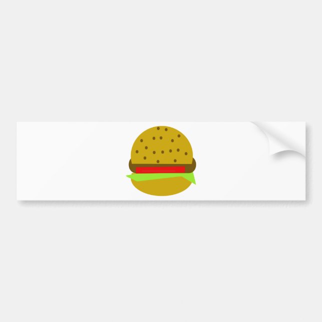 Pegatina Para Coche Hamburguesa de comida rápida (Frente)