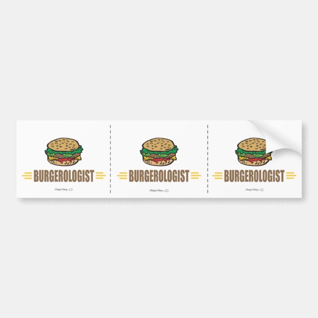Pegatina Para Coche Hamburguesa divertida (Frente)