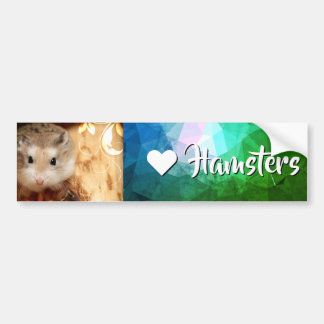 Pegatina Para Coche Hammyville - Amo Hamster