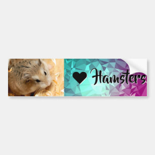 Pegatina Para Coche Hammyville - Amo Hamster