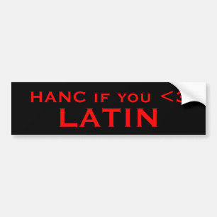 Pegatina Para Coche HANC si usted <3, LATINO