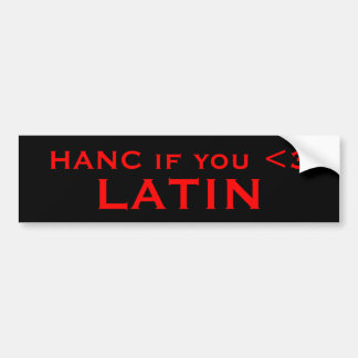Pegatina Para Coche HANC si usted <3, LATINO