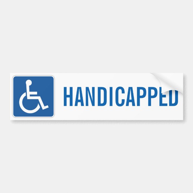 PEGATINA PARA COCHE HANDICAPPADO (Frente)