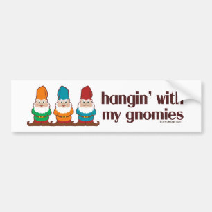 Pegatina Para Coche Hangin con mi Gnomies