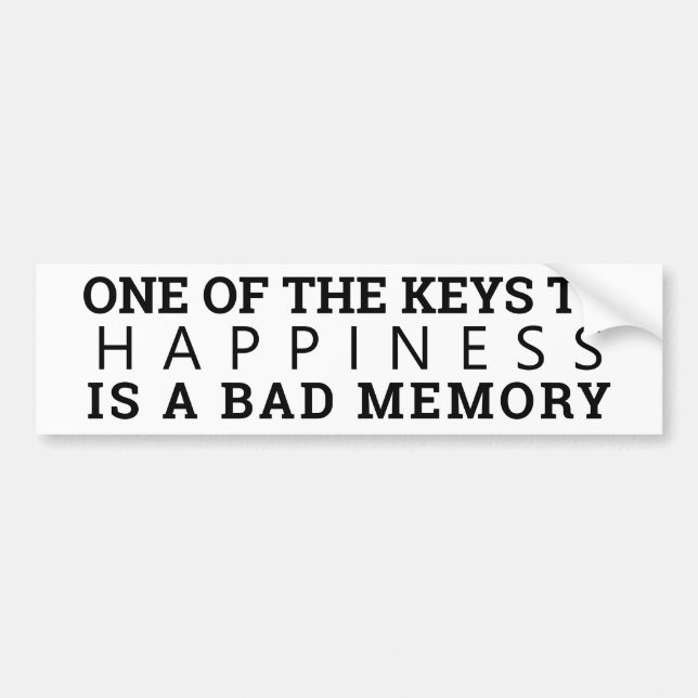 Pegatina Para Coche Happiness is a Bad Memory (Frente)