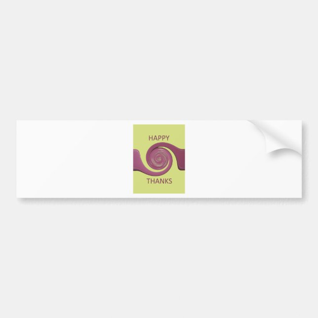 Pegatina Para Coche Happy Thanksgiving Golden Yellow whirl design.png (Frente)
