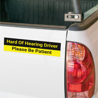 Pegatina Para Coche Hard of Hearing Driver Caution