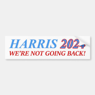 PEGATINA PARA COCHE ¡HARRIS 2024 NO VAMOS DE VUELTA! PRESIDENTE DE KAM