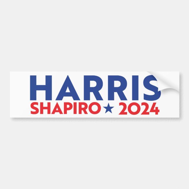 PEGATINA PARA COCHE HARRIS SHAPIRO 2024 (Frente)