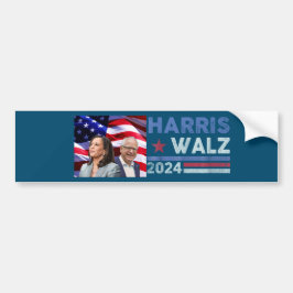 Pegatina Para Coche Harris Waltz 2024 Elecciones Kamala Harris Navy Bl
