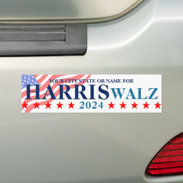 Pegatina Para Coche Harris Walz 2024 Personalizado político de la band