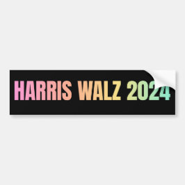 Pegatina Para Coche Harris Walz 2024 Rainbow