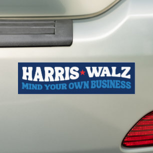 Pegatina Para Coche Harris Walz 2024 Tenga En Cuenta Su Propio Negocio