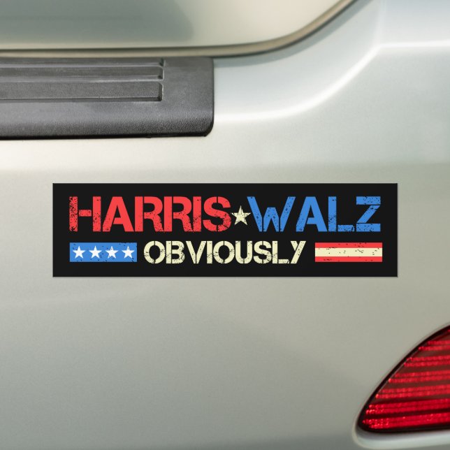 Pegatina Para Coche Harris Walz Obviamente Kamala Harris Waltz 2024 (en coche)