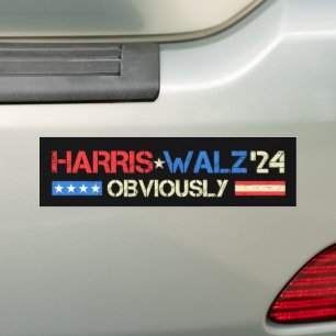 Pegatina Para Coche Harris Walz Obviamente Kamala Harris Waltz 2024