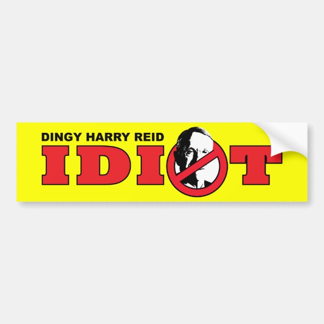 Pegatina Para Coche Harry Reid es un idiota (Frente)
