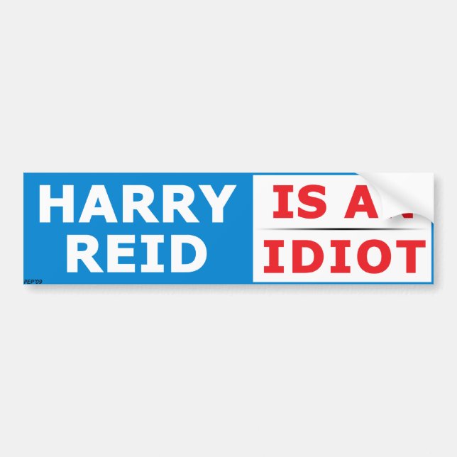 Pegatina Para Coche Harry Reid Es Un Idiota (Frente)