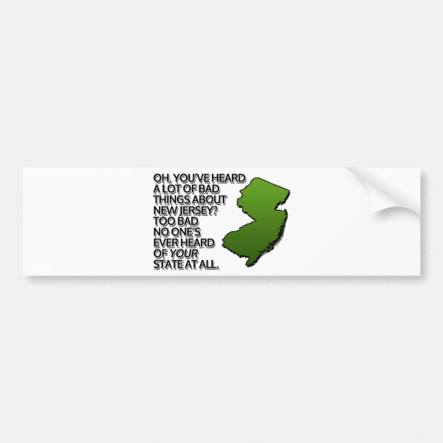 Pegatina Para Coche ¿Has oído muchas cosas malas de NJ? (Frente)