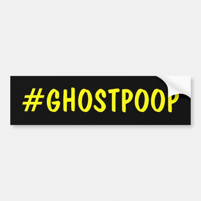 Pegatina Para Coche Hashtag Ghost Poop (Frente)