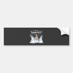 Pegatina Para Coche Hasta la nieve, buenos Navidades de Snowman