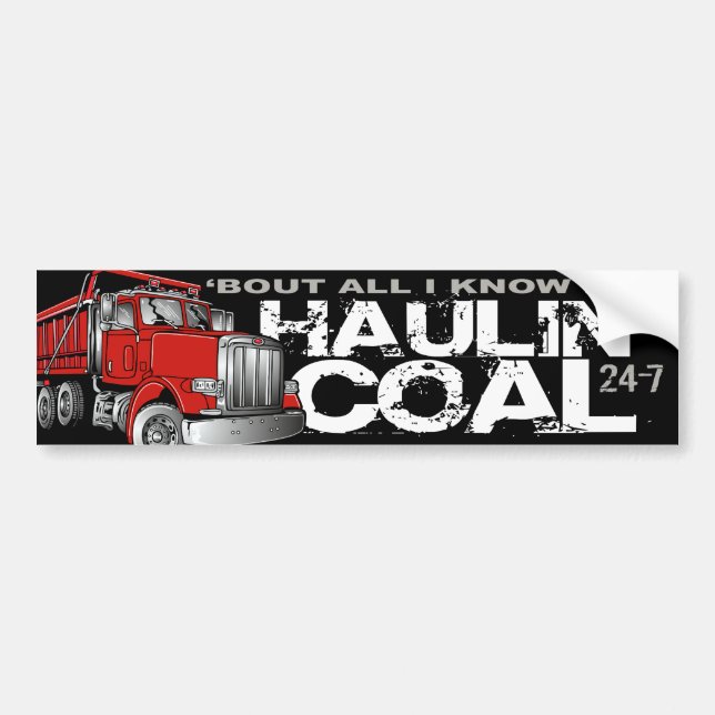 PEGATINA PARA COCHE HAULIN' COAL (Frente)