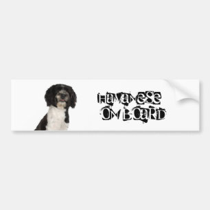 Pegatina Para Coche Havanese a bordo