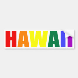 Pegatina Para Coche HAWAII en colores arcoiris