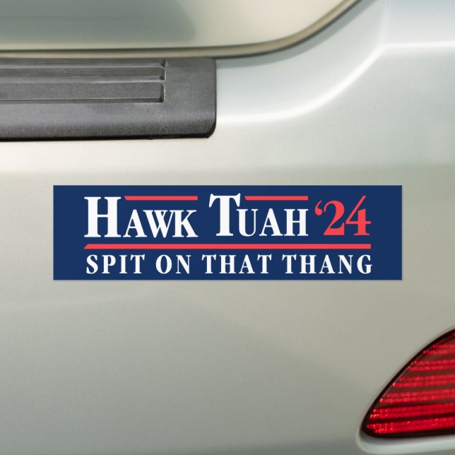 Pegatina Para Coche Hawk Tuah '24 Escupe Sobre Ese Thang (en coche)