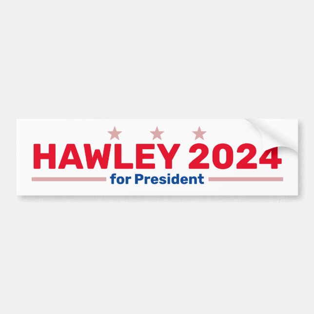 Pegatina Para Coche Hawley 2024 bumper sticker (Frente)