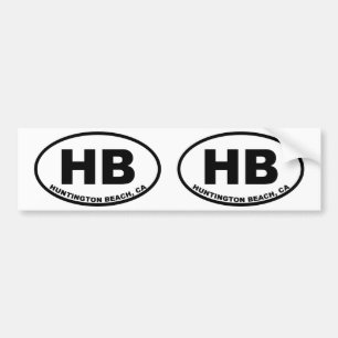 Pegatina Para Coche HB Huntington Beach