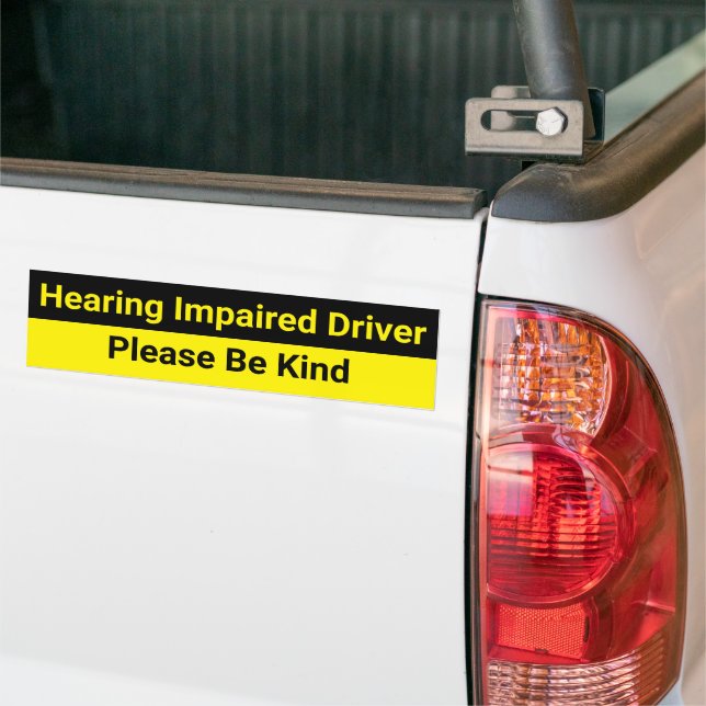 Pegatina Para Coche Hearing Impaired Driver Warning (En Camión)