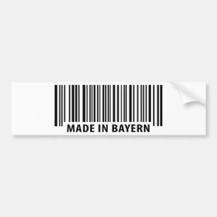 Pegatina Para Coche hecho en icono del código de barras de Baviera