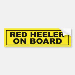 Pegatina Para Coche Heeler rojo a bordo