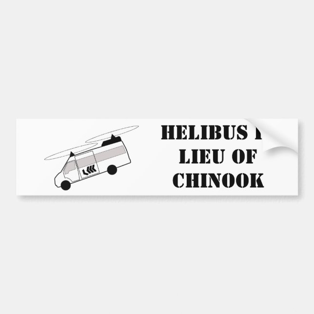 Pegatina Para Coche Helibus Bumper Sticker (Frente)