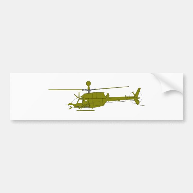 Pegatina Para Coche Helicóptero de observación de OH-58D (Frente)